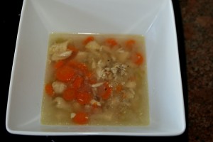 Homemade chicken soup for the common cold