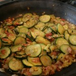 bacon, onion, zucchini